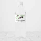Olijftak   waterfles etiket (Voorkant)
