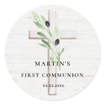 Olijftak wit hout Cross Eerste Communie