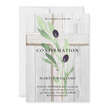 Olijftak wit hout Kruis Bevestiging