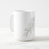 Olijftakblad koffiemok (Voorkant links)