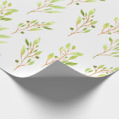 Olijftakken Botanische Natuur groen Cadeaupapier (Hoek)
