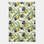 Olijftakken en olijven van Natasha Us Theedoek (Verticaal)