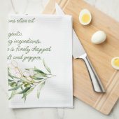 Olijftakken en Tapenade Recept Keukenhanddoeken (Quarter Fold)