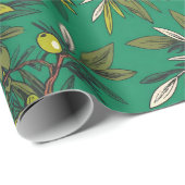 Olijftakken Gratis Palestina bloemen & plantkunde Cadeaupapier (Rol Hoek)