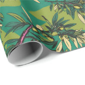 Olijftakken Gratis Palestina bloemen & plantkunde Cadeaupapier (Rol Hoek)