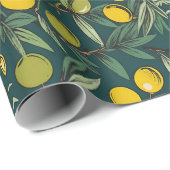 Olijftakken Gratis Palestina bloemen & plantkunde Cadeaupapier (Rol Hoek)