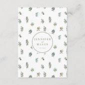 Olijftakken Groen laat bruidsmenu kaarten (Achterkant)