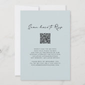 Olijftakken Monogram krans bruiloft Kaart (Achterkant)