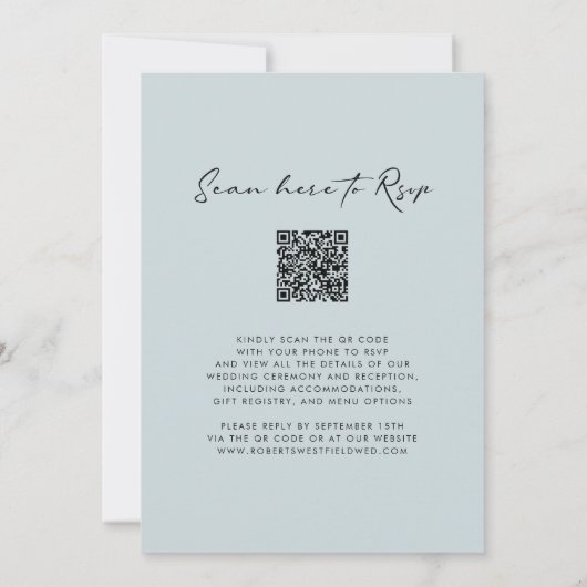 Olijftakken Monogram krans bruiloft Kaart (Achterkant)