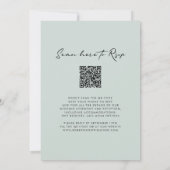 Olijftakken Symbool van Liefde Monogram Bruiloft Kaart (Achterkant)