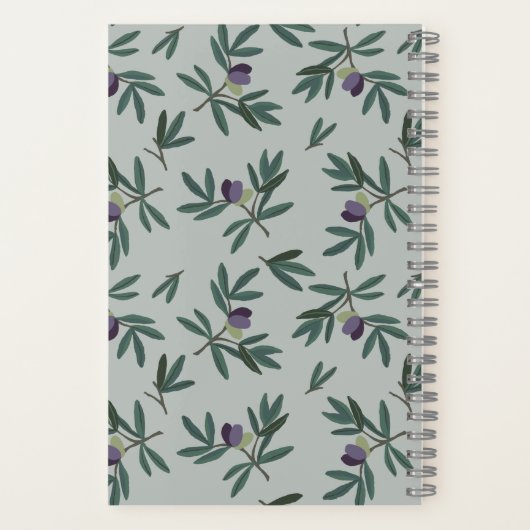 Olijftakpatroon notitieboek (Achterkant)