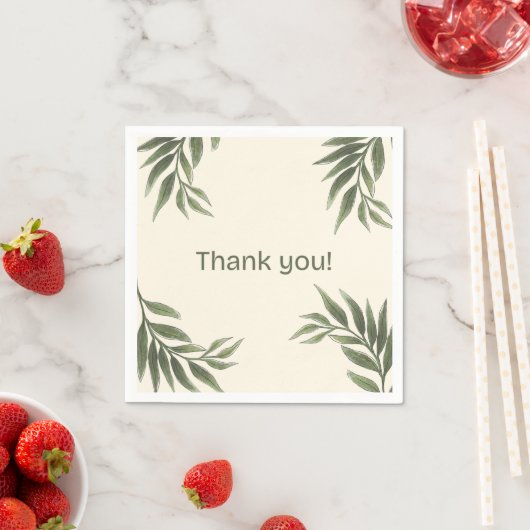 Olijfthema bruiloft servetten (Insitu)