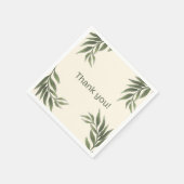 Olijfthema bruiloft servetten (Hoek)