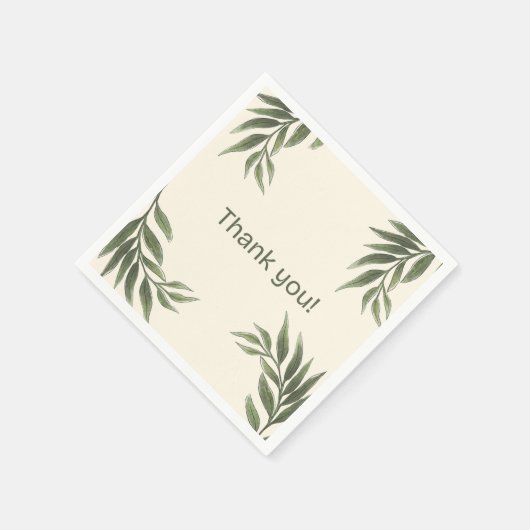 Olijfthema bruiloft servetten (Hoek)