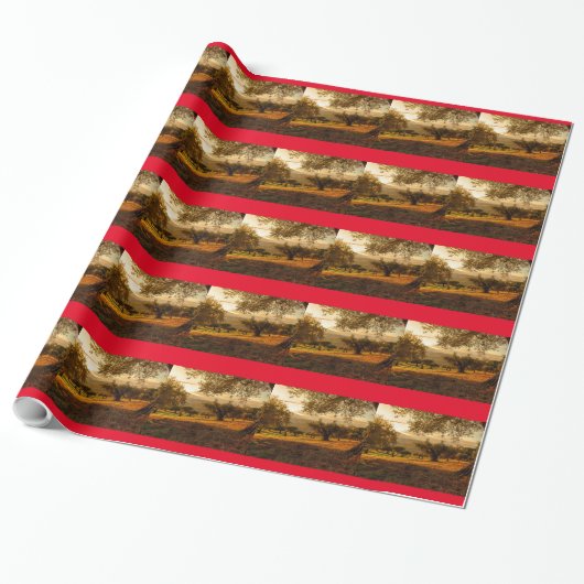 Olijftuinbouwzondst in Herfst Cadeaupapier (Uitgerold)