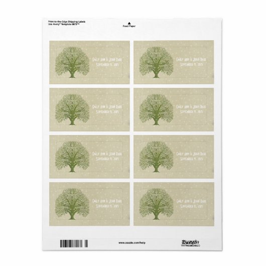 Olijfzwijn op houten graankorrels Bewaar datum Etiket (Full Sheet)