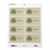 Olijfzwijn op houten graankorrels Bewaar datum Etiket (Full Sheet)