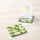 Olijven Afdrukken Kunststof Onderzetter Set (Rechterzijde)