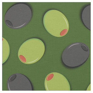 Olijven Black en Green Cute Food Stof