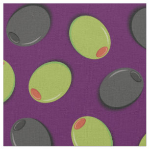 Olijven Black en Green Cute Food Stof