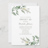Olijven. Bloemen 16. Zomer 16e verjaardag Kaart (Voorkant)