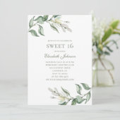 Olijven. Bloemen 16. Zomer 16e verjaardag Kaart (Staand voorkant)