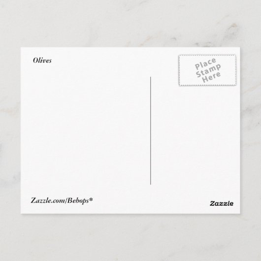 Olijven Briefkaart (Achterkant)