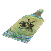 "Olijven" - Decoratief glazen kappersbordpapier Snijplank (Hoek)