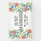 Olijven en Bloemen Net Getrouwd Auto Banner (Verticaal)