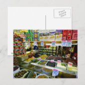 Olijven en kaas op het briefkaart Arthur Avenue (Voorkant / Achterkant)