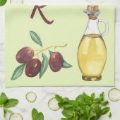Olijven en olie theedoek (Gevouwen)