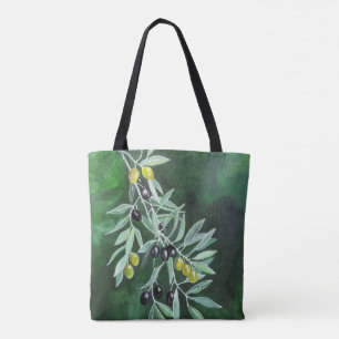 Olijven in de november schemering Schilderij van A Tote Bag