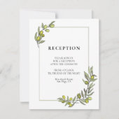 Olijven lijst bruiloft kaart (Voorkant)