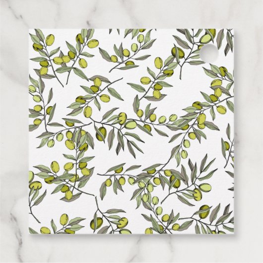 Olijven lijst bruiloft voor Labels (Achterkant)