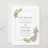 Olijven lijst Sla datum uitnodiging op (Voorkant)