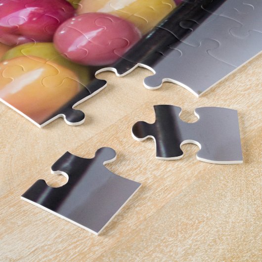 Olijven op de markt legpuzzel (Zijkant)