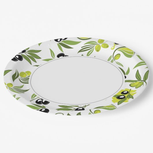 Olijven Papieren Bordje (Gekanteld)