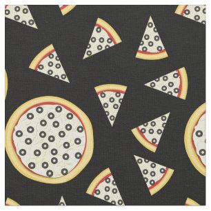 Olijven Pizza Cute Food Kinderen Stof