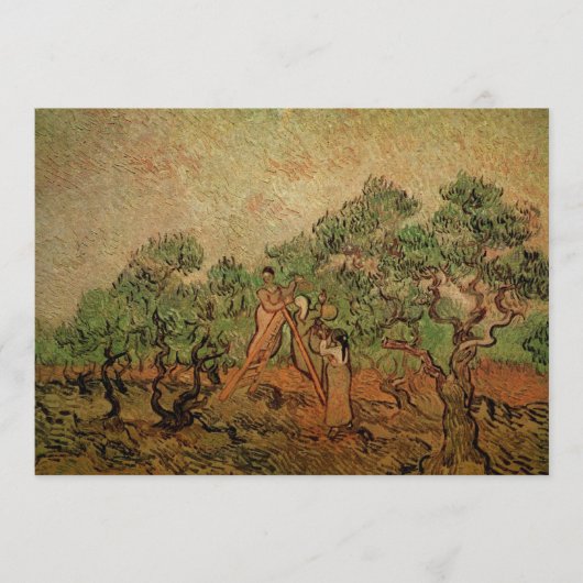 Olijven plukken door Vincent van Gogh Kaart (Voorkant)