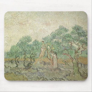 Olijven plukken van Vincent van Gogh, Vintage Art Muismat