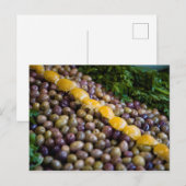 Olijven tentoongesteld op de markt briefkaart (Voorkant / Achterkant)