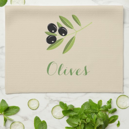 Olijven Theedoek (Gevouwen)