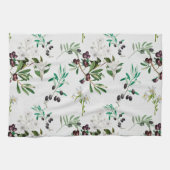 Olijven,Toscane,bloemen,Middellandse Zee,zomer Theedoek (Horizontaal)