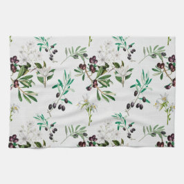 Olijven,Toscane,bloemen,Middellandse Zee,zomer Theedoek