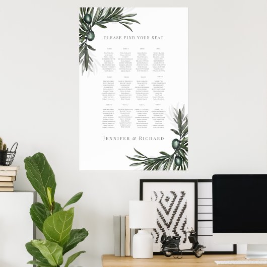 Olijven van bruiloft in Toscane 1 Poster (Thuiskantoor)