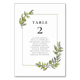 Olijven voor lijst-trouwkaarten kaart
