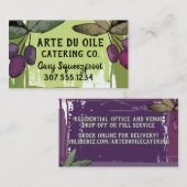 olijvenbranche - olietekker culinaire bus visitekaartje (Voorkant / Achterkant)