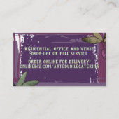 olijvenbranche - olietekker culinaire bus visitekaartje (Achterkant)