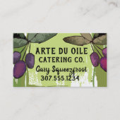 olijvenbranche - olietekker culinaire bus visitekaartje (Voorkant)