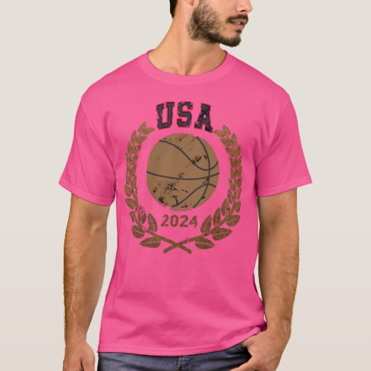 Olimpic 2024Basketbal Verenigde Staten T-shirt (Voorkant)